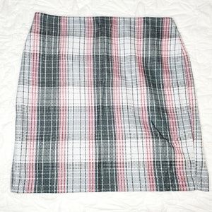 Talbots Black and White Plaid Pencil Skirt